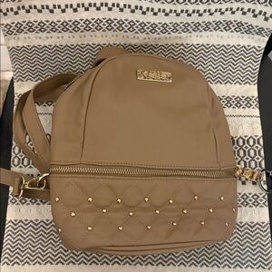 Bebe Beige Leather Women's Bag